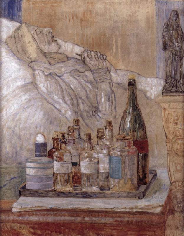 James Ensor My Dead mother oil painting picture